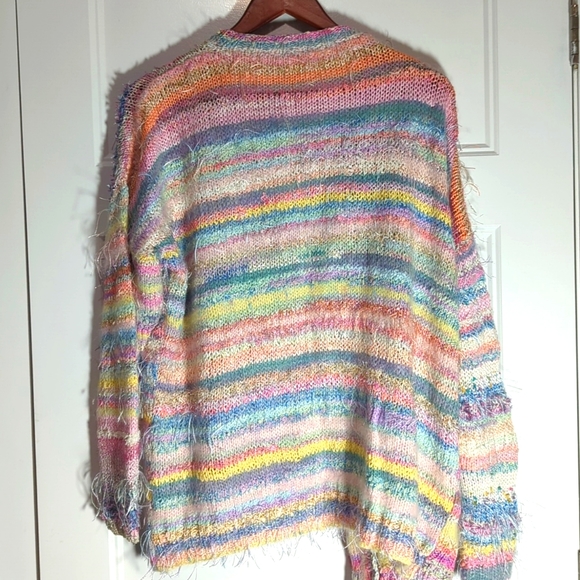 Handmade Multicolor Cardigan Mohair - Picture 2 of 5